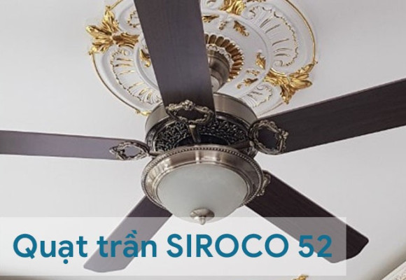 Lắp đặt quạt trần SIROCO đèn LED 52YFT-1053 nhà anh THUẬN quận Tân Bình, HCM