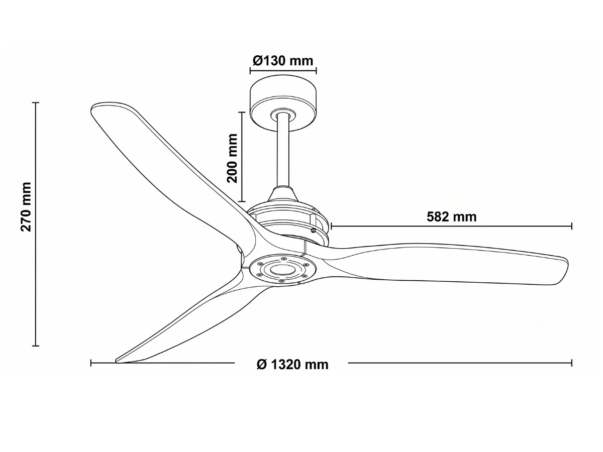 kích thước cánh quạt LUX