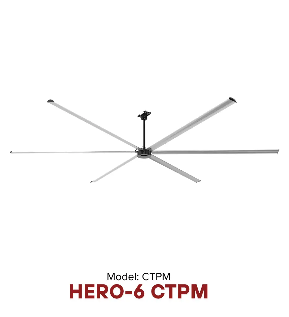 HVLS HERO-6 CTPM Ø 7.3m | Giải pháp làm mát quạt HVLS Hamilton Air 2026