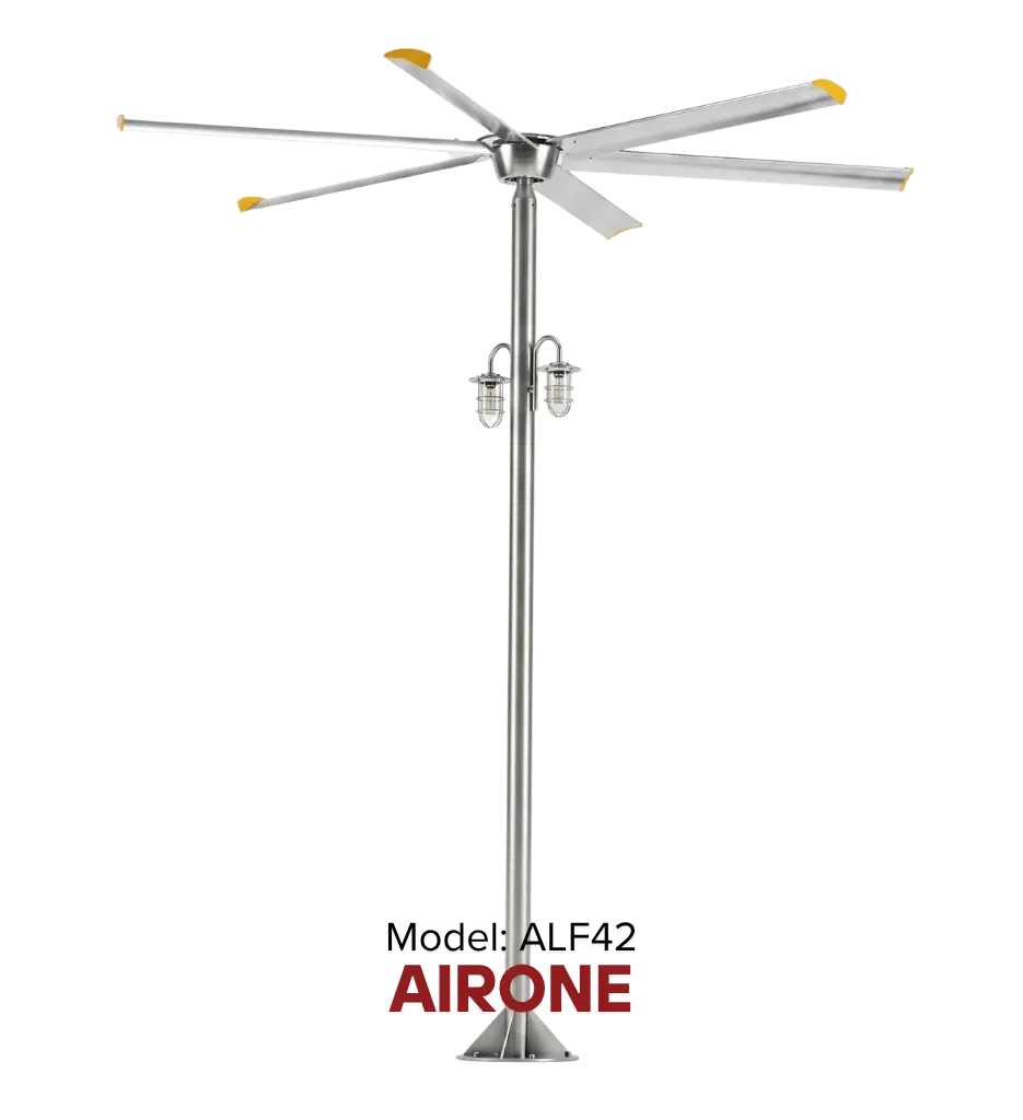 Quạt trụ đứng AIRONE ALF42 | Giải pháp làm mát quạt HVLS Hamilton Air 2026