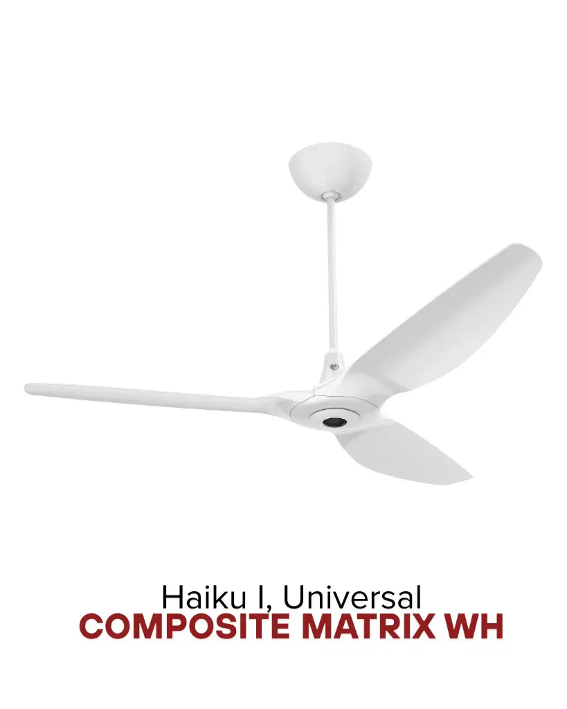 Haiku I Ø60" White Composite Matrix | Giải pháp làm mát quạt HVLS Hamilton Air 2026