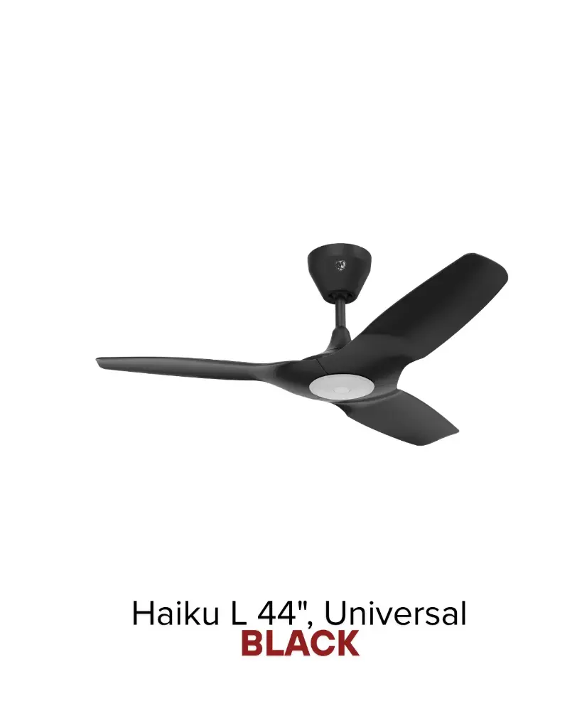Haiku L Ø44" Black | Giải pháp làm mát quạt HVLS Hamilton Air 2026