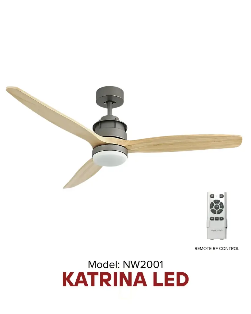 Quạt trần KATRINA LED | Giải pháp làm mát quạt HVLS Hamilton Air 2026