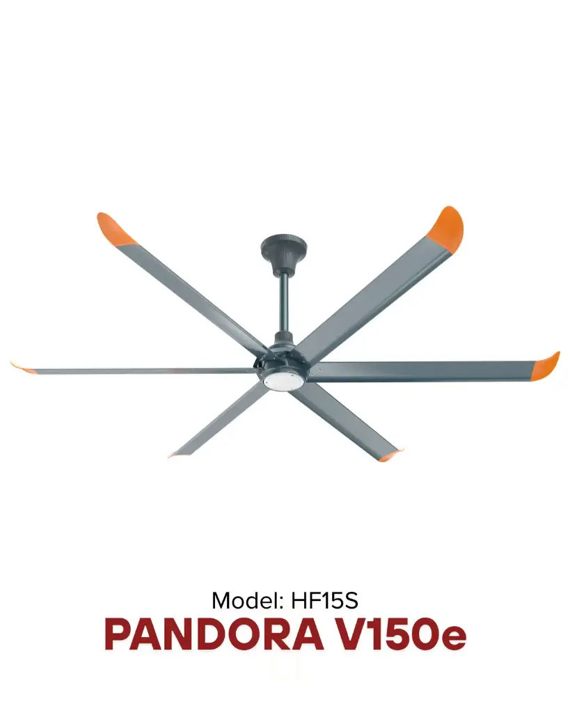 Quạt trần HVLS Pandora V150e Blue Royal | Giải pháp làm mát quạt HVLS Hamilton Air 2026