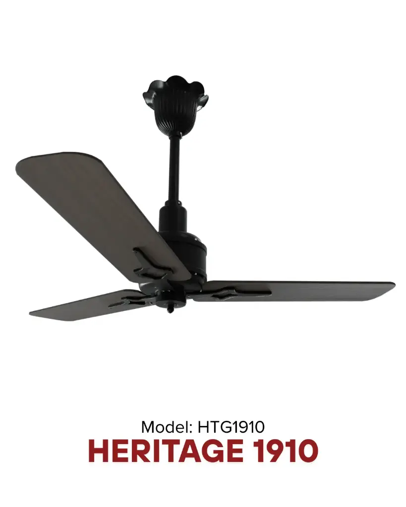 Quạt trần HERITAGE 1910 BL | Giải pháp làm mát quạt HVLS Hamilton Air 2026