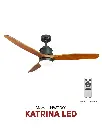 Quạt trần KATRINA LED Dark Walnut | Giải pháp làm mát quạt HVLS Hamilton Air 2026