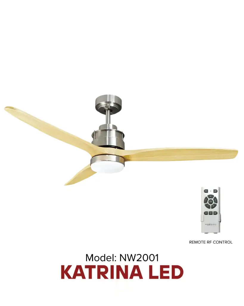 Quạt trần KATRINA LED BN | Giải pháp làm mát quạt HVLS Hamilton Air 2026