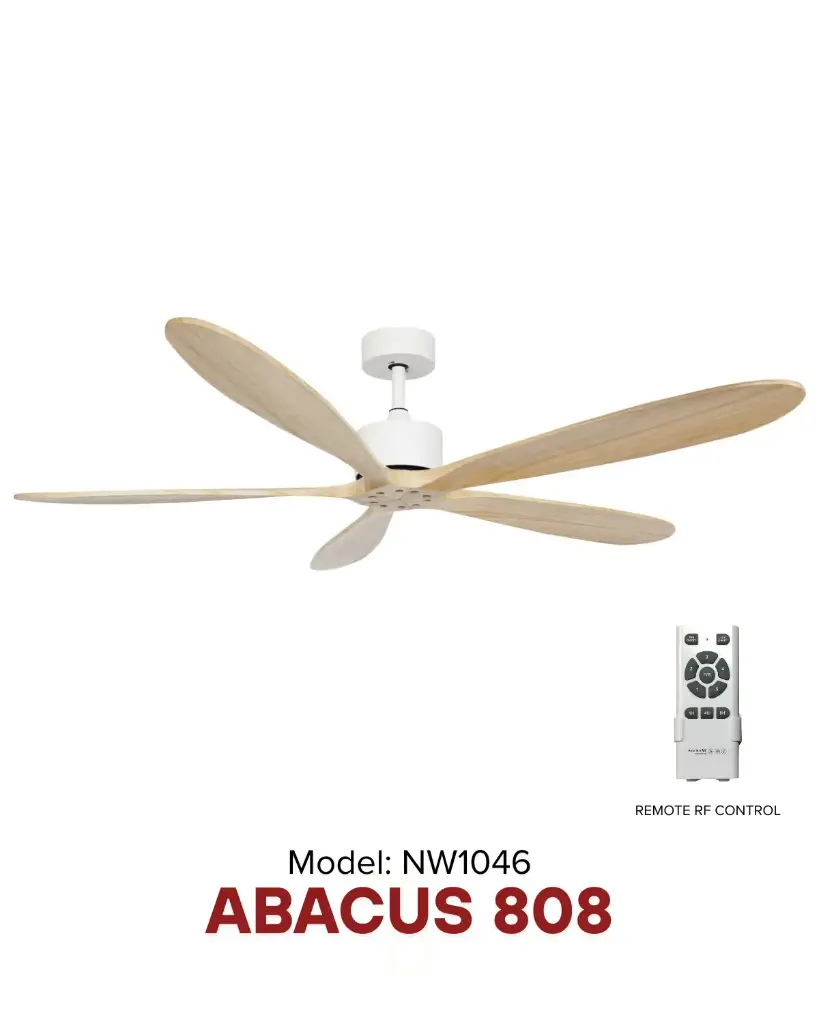 Quạt trần ABACUS 808 WH | Giải pháp làm mát quạt HVLS Hamilton Air 2026