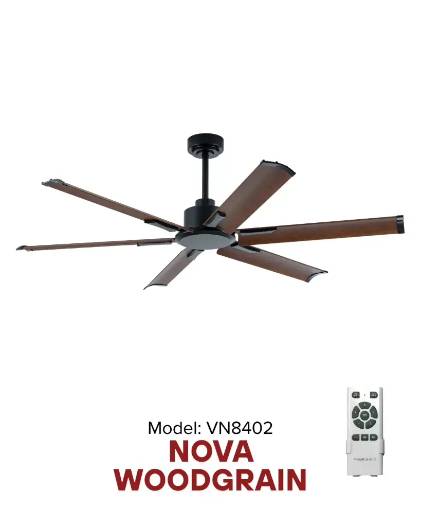 Quạt trần NOVA Woodgrain | Giải pháp làm mát quạt HVLS Hamilton Air 2026