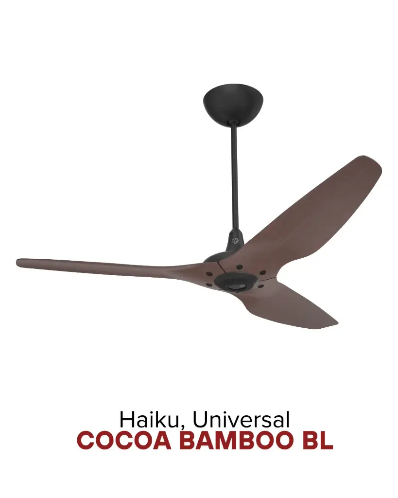 Haiku Ø60" Cocoa Bamboo | Giải pháp làm mát quạt HVLS Hamilton Air 2026