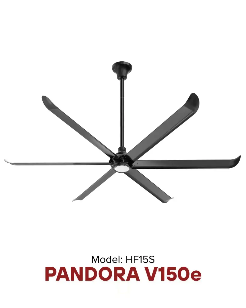 HVLS Pandora V150e Ø 1.5m | Giải pháp làm mát quạt HVLS Hamilton Air 2026